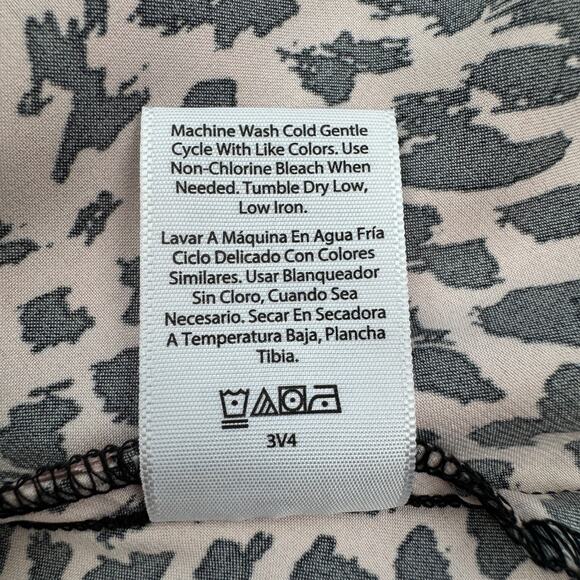 Joyspun Animal Leopard Print Satin Lace Short Nightie Chemise Women's Size L - Picture 8 of 8